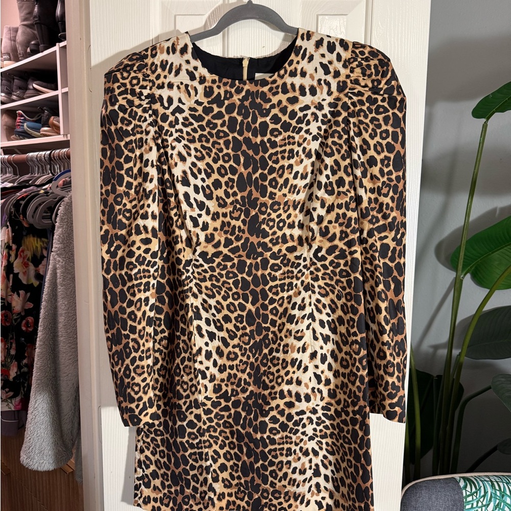 Tuckernuck Leopard-Print Puff-Sleeve Top - Brown/Cream - Picture 4 of 7